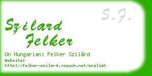 szilard felker business card