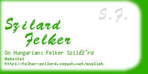 szilard felker business card